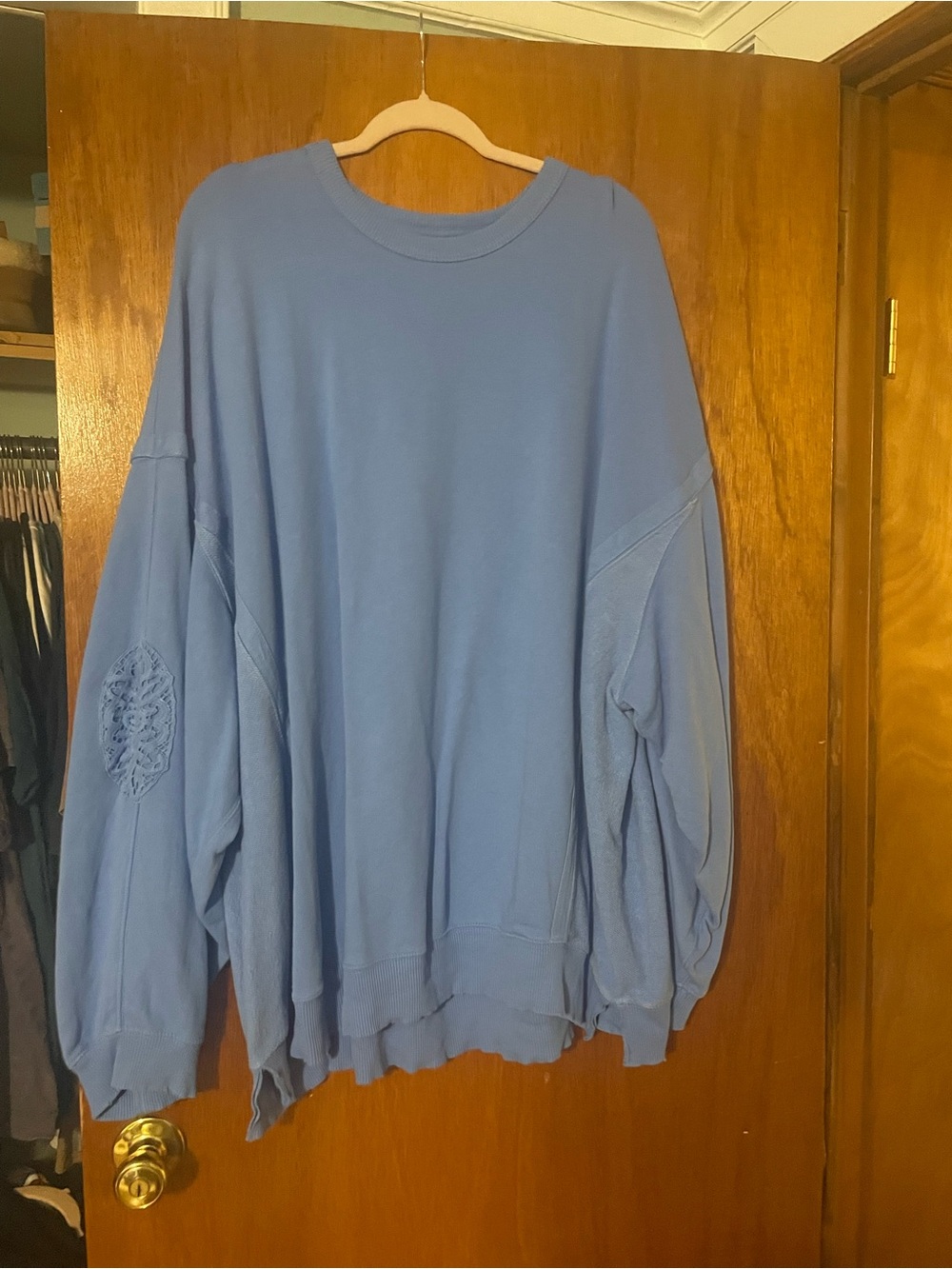 aerie Light Blue Oversized Crewneck Sweatshirt